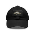 Grouper Leather Patch Dad Hat — RTBF Fishing Logo Cap