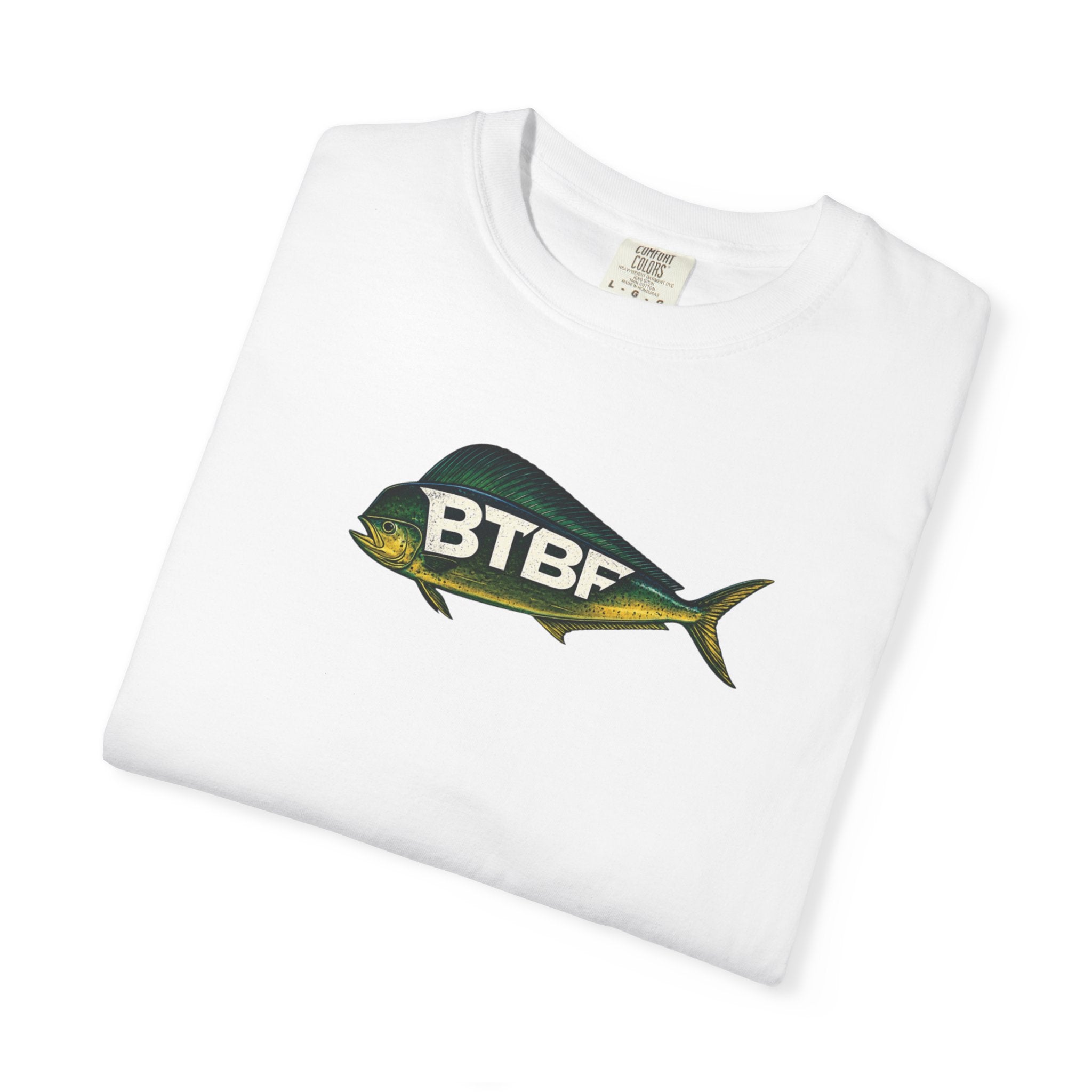 Mahi Mahi 'BTBF' Graphic T-Shirt — Fish Tail Back Print
