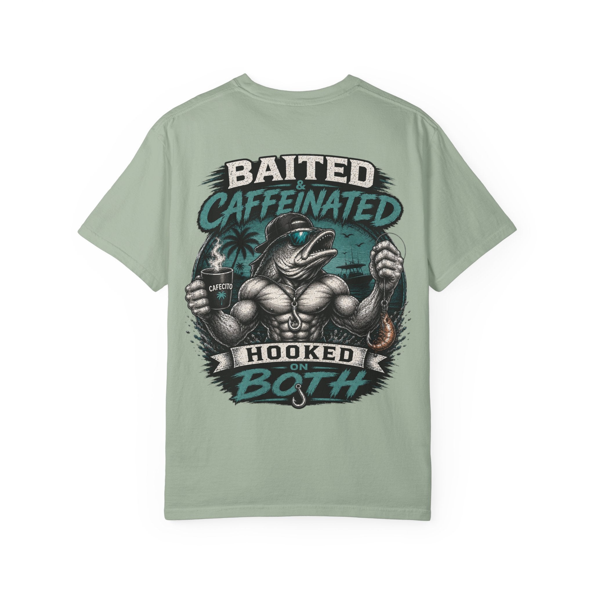 Baited Caffeinated Hooked on Both T-Shirt