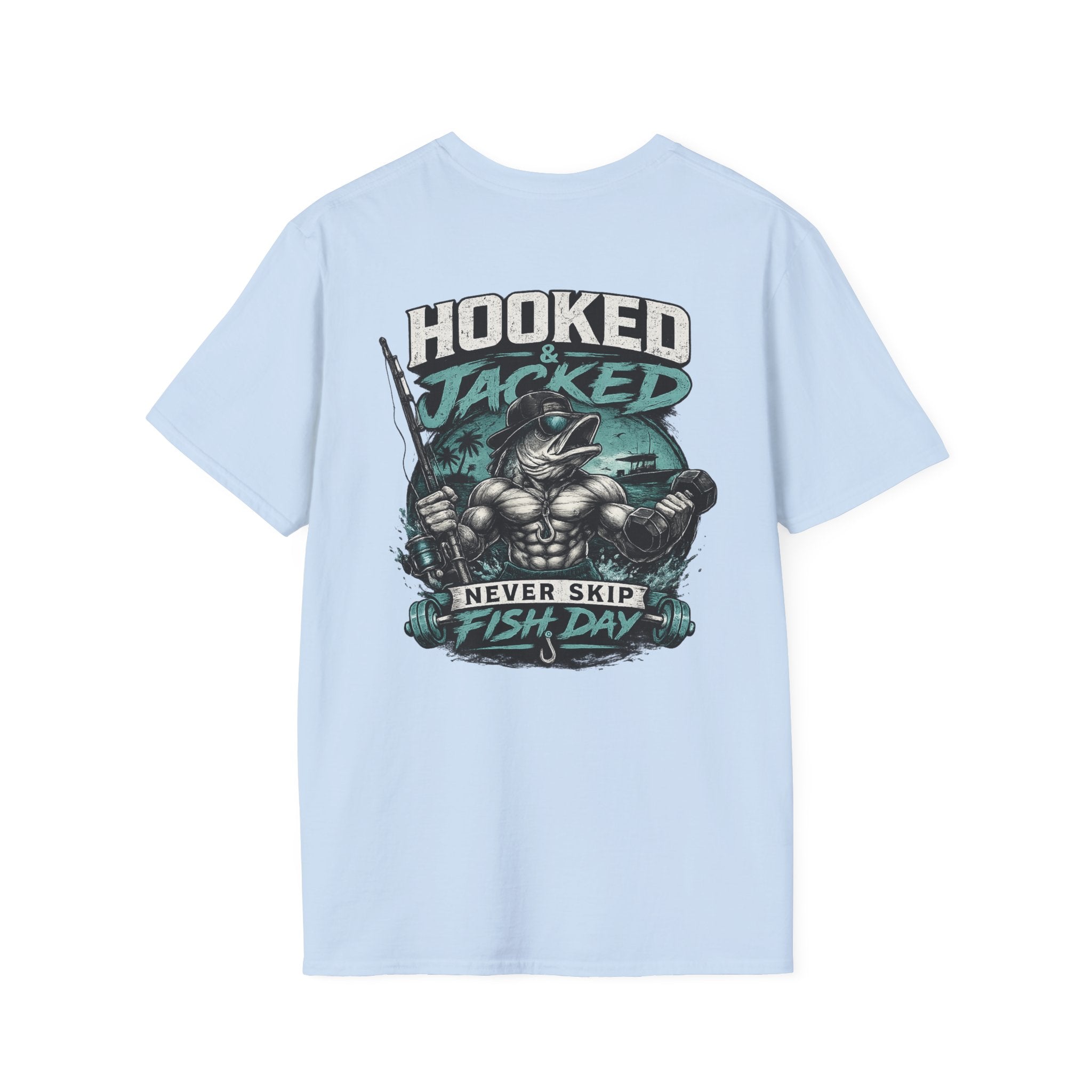 Hooked & Jacked Minimal Logo T-Shirt — Casual Graphic Tee for Everyday Wear