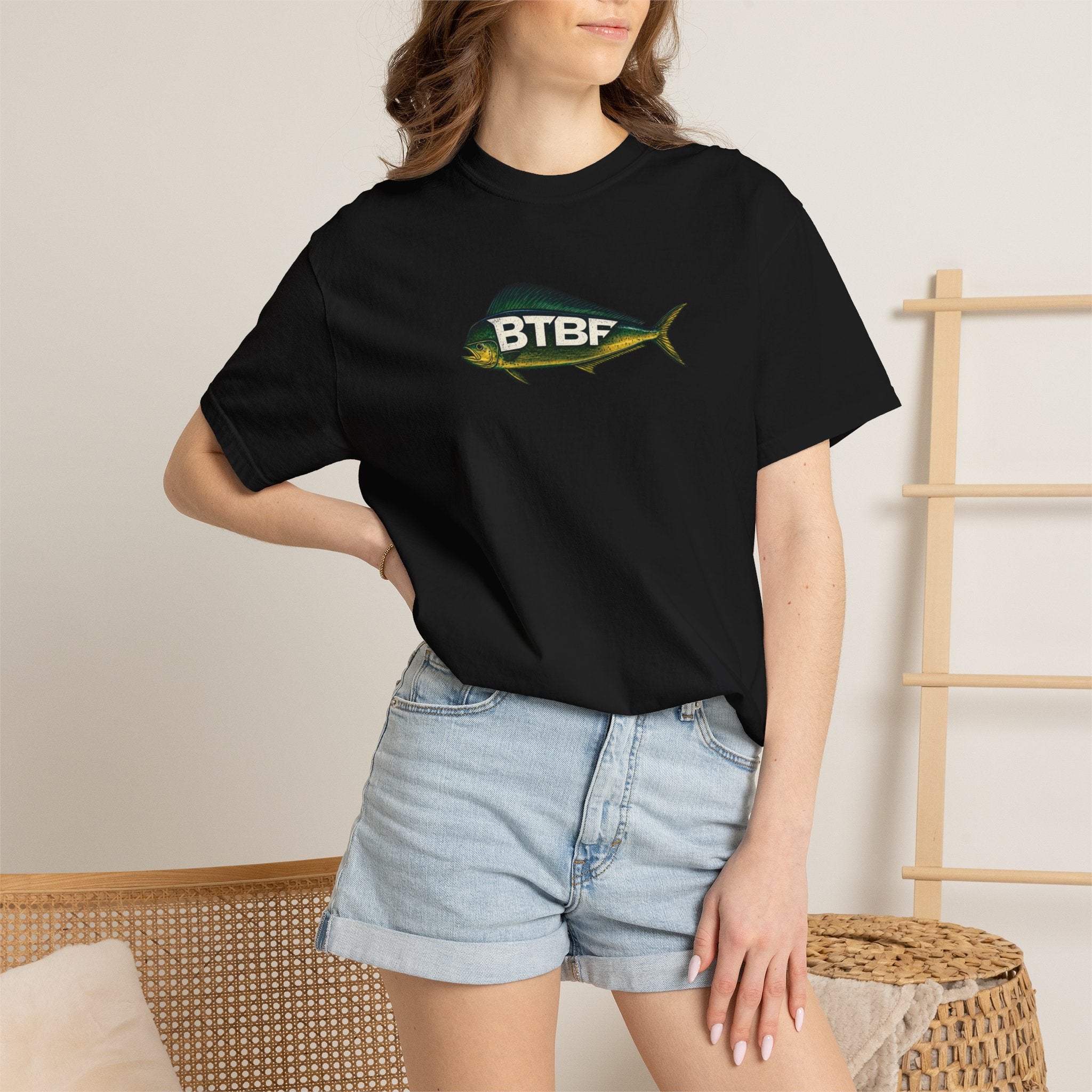 Mahi Mahi 'BTBF' Graphic T-Shirt — Fish Tail Back Print