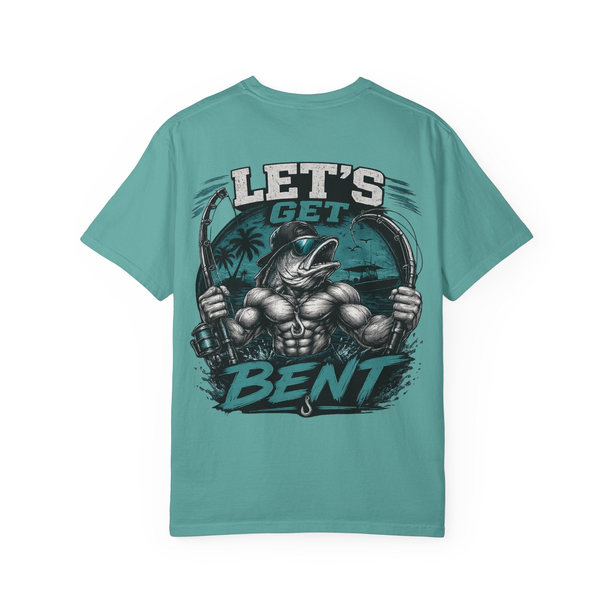Let's Get Bent Fishing T-Shirt — Muscular Marlin Graphic Tee