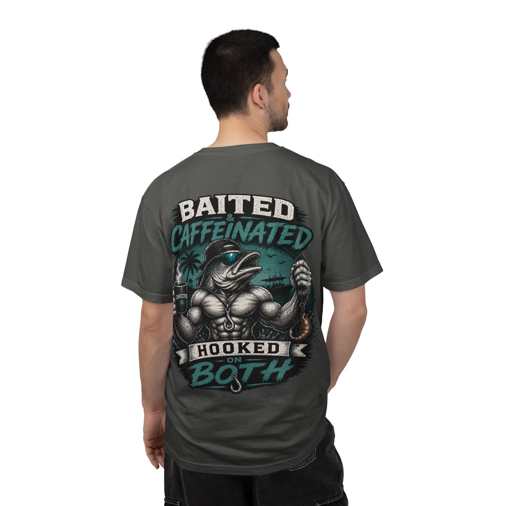 Baited Caffeinated Hooked on Both T-Shirt
