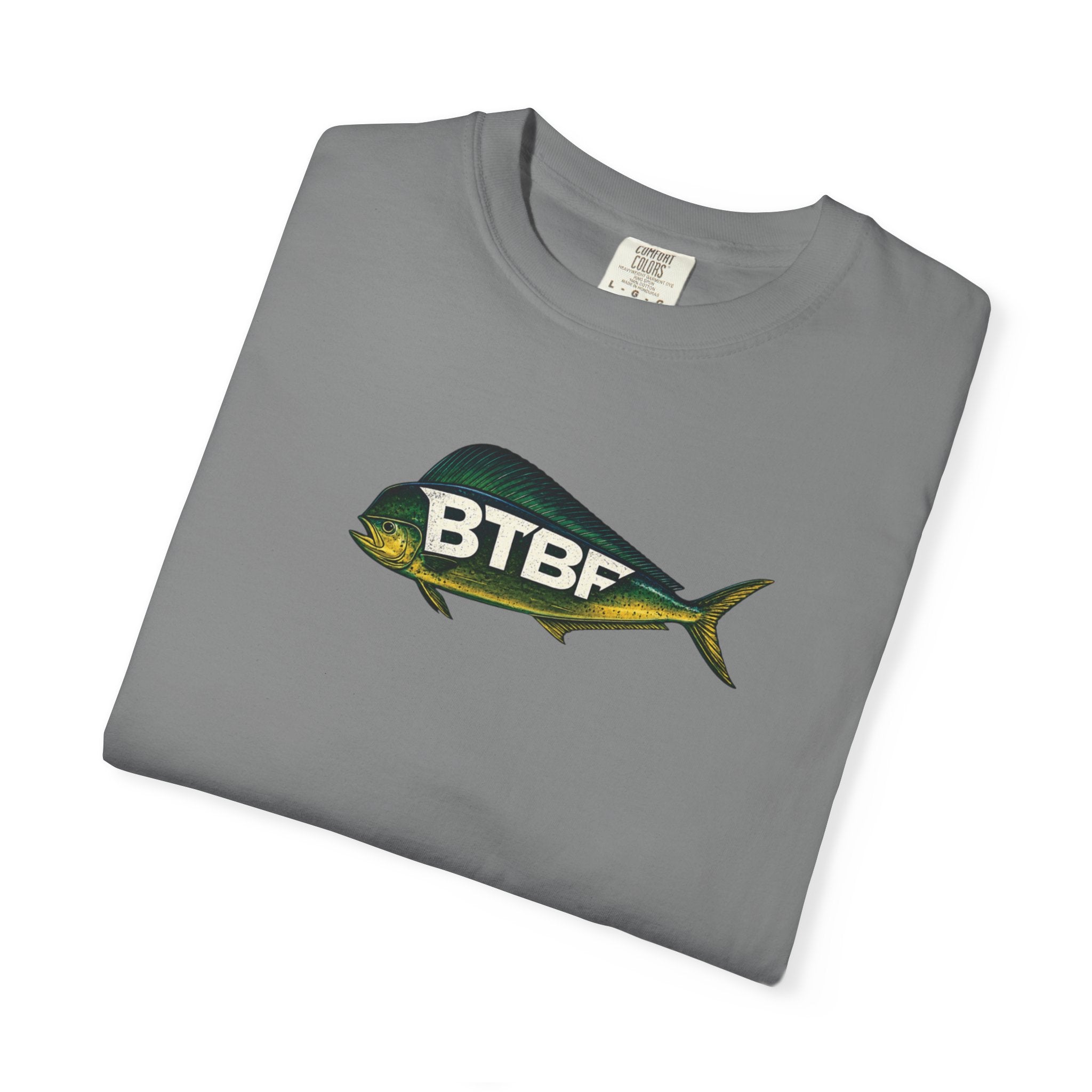 Mahi Mahi 'BTBF' Graphic T-Shirt — Fish Tail Back Print