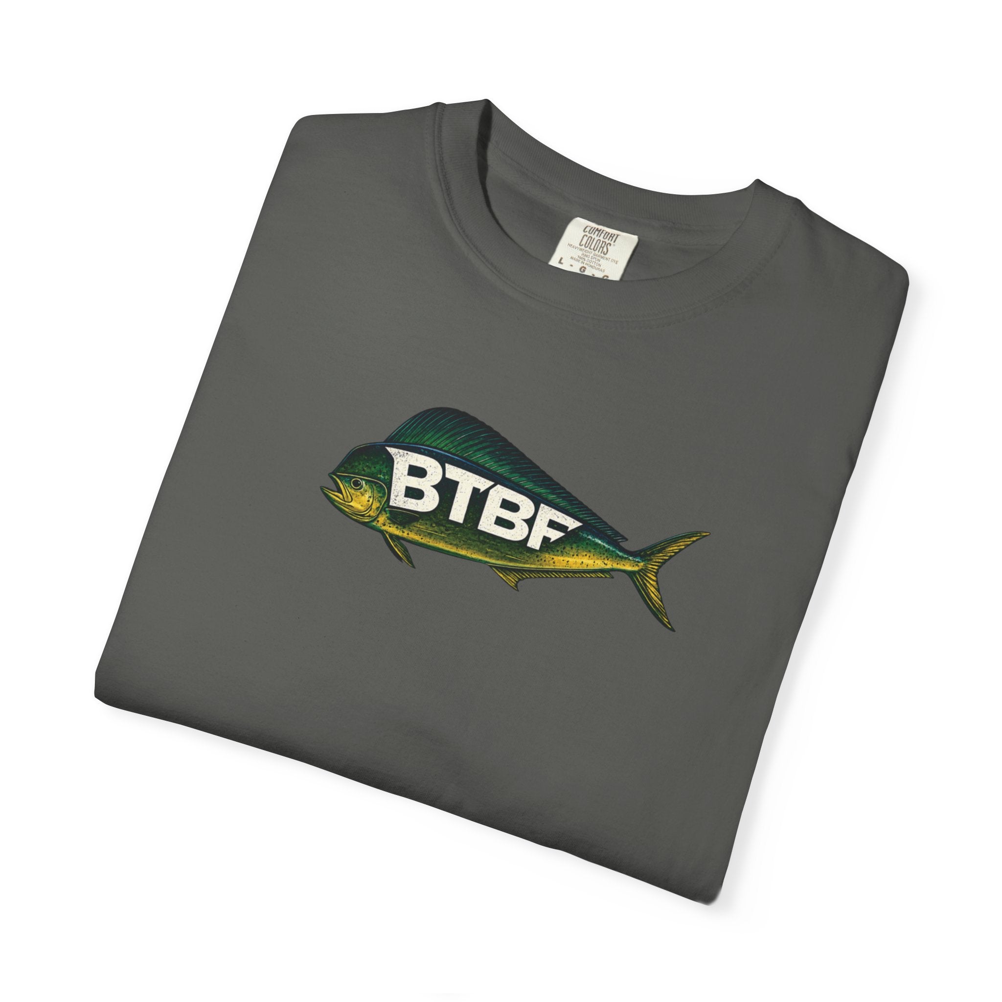 Mahi Mahi 'BTBF' Graphic T-Shirt — Fish Tail Back Print