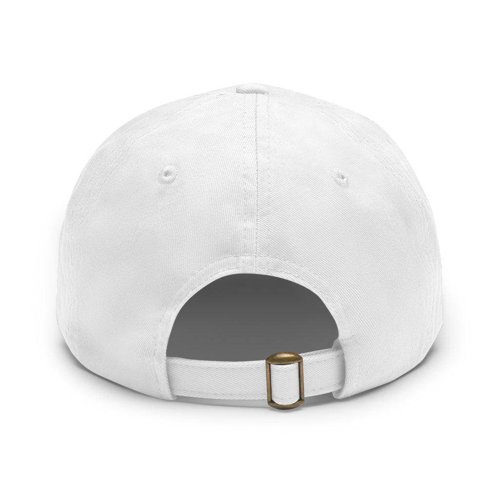 Grouper Leather Patch Dad Hat — RTBF Fishing Logo Cap