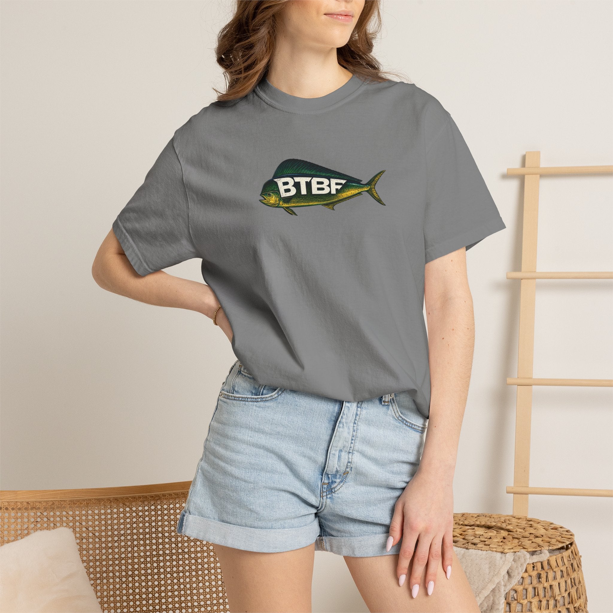 Mahi Mahi 'BTBF' Graphic T-Shirt — Fish Tail Back Print