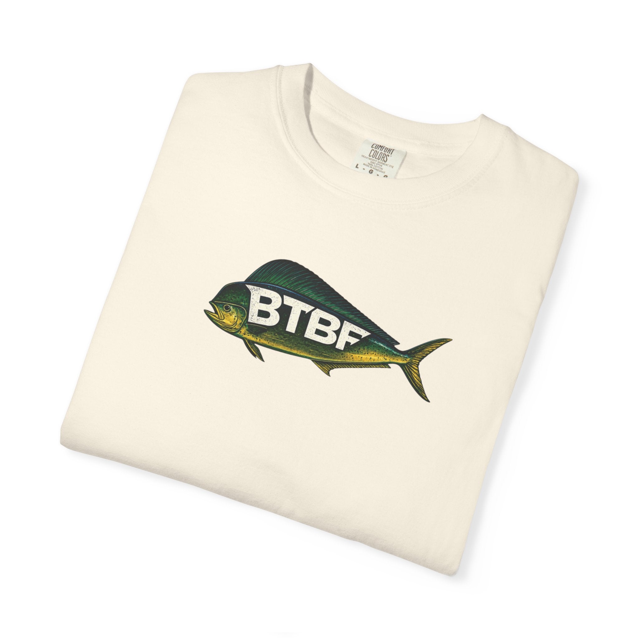 Mahi Mahi 'BTBF' Graphic T-Shirt — Fish Tail Back Print