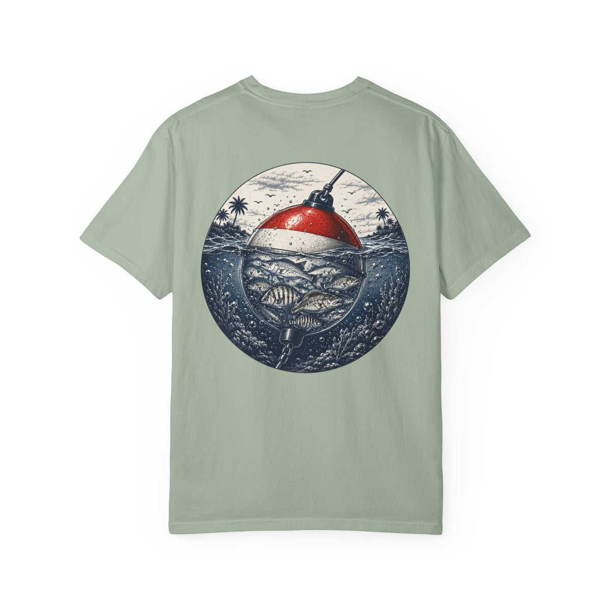 Fishing Buoy T-Shirt — Vintage Ocean Fish Graphic Tee (BTBF)