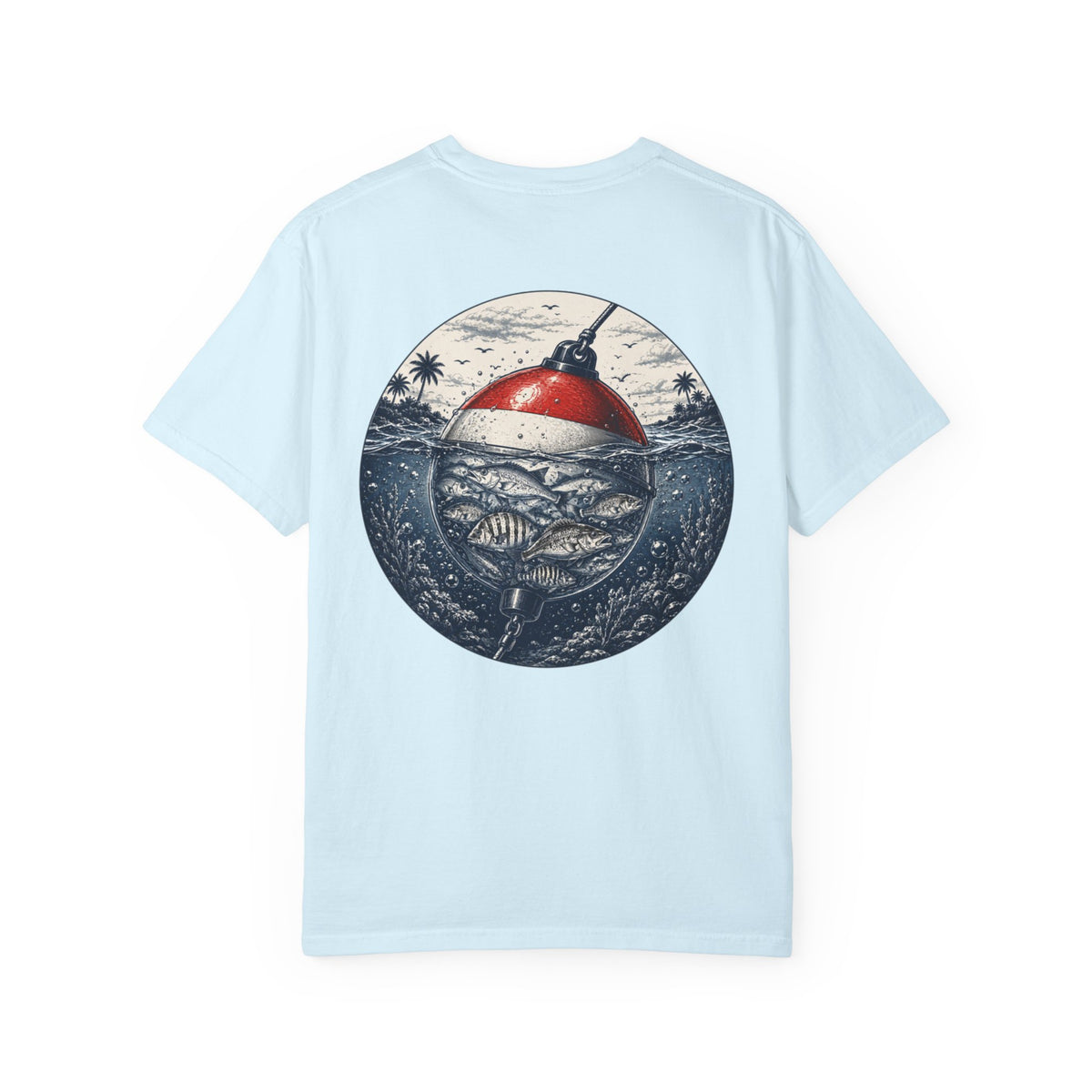 Fishing Buoy T-Shirt — Vintage Ocean Fish Graphic Tee (BTBF)