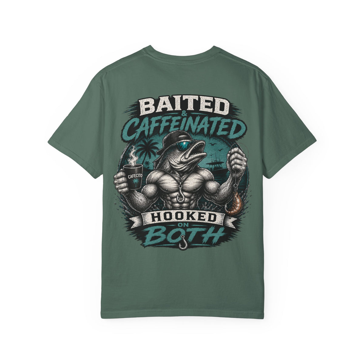 Baited Caffeinated Hooked on Both T-Shirt
