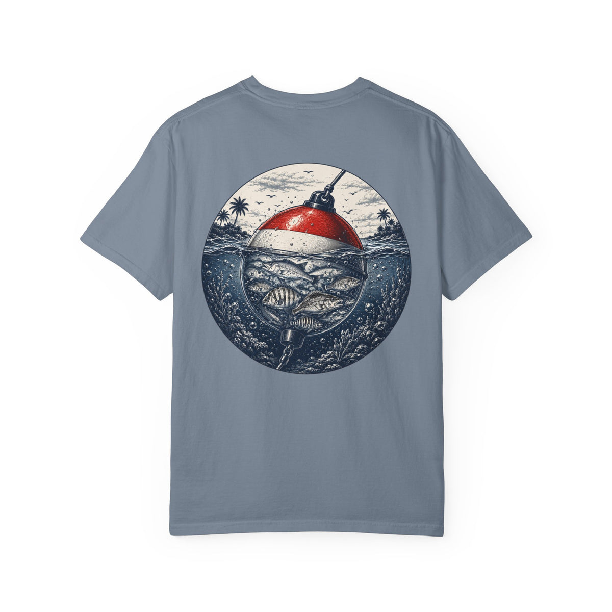 Fishing Buoy T-Shirt — Vintage Ocean Fish Graphic Tee (BTBF)