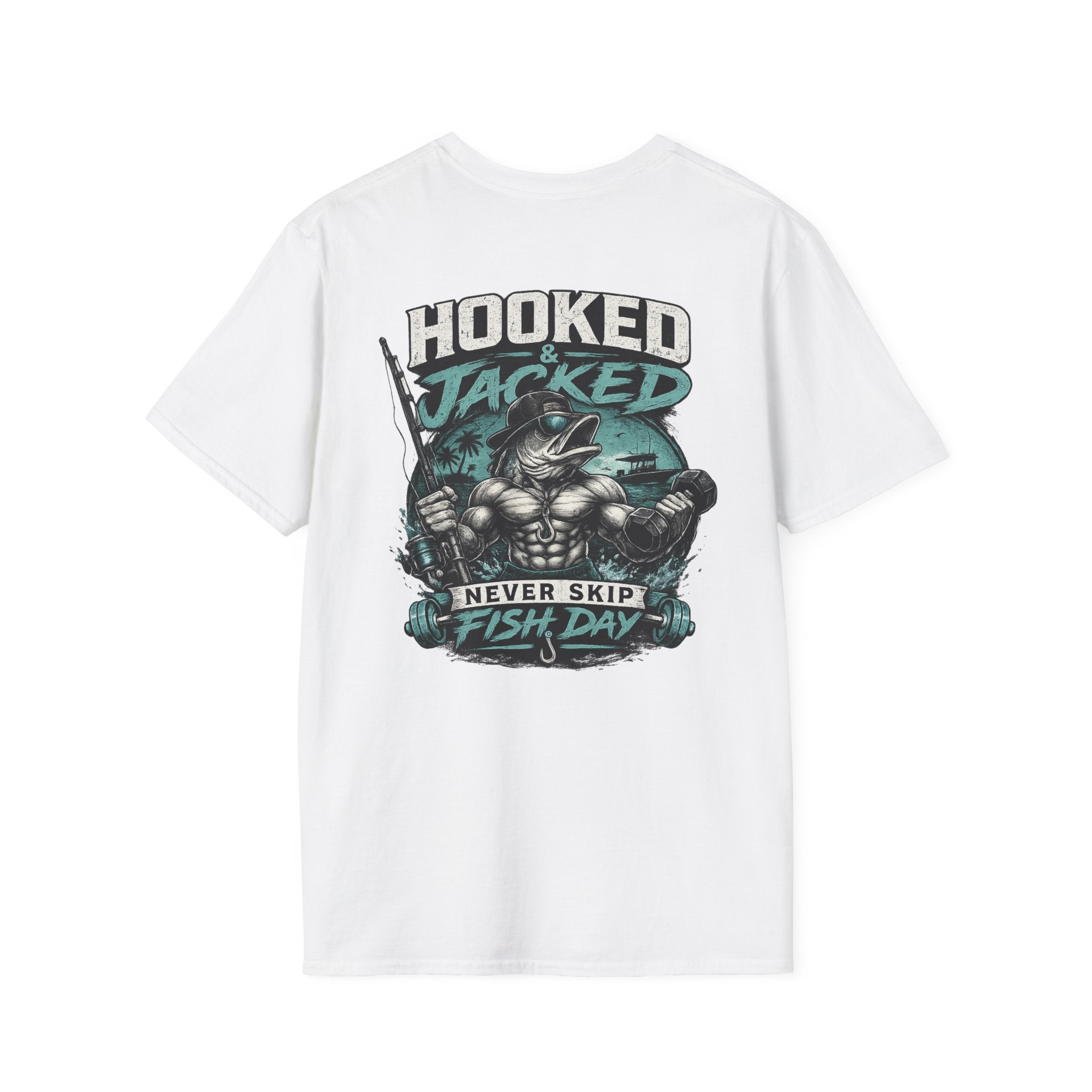 Hooked & Jacked Minimal Logo T-Shirt — Casual Graphic Tee for Everyday Wear