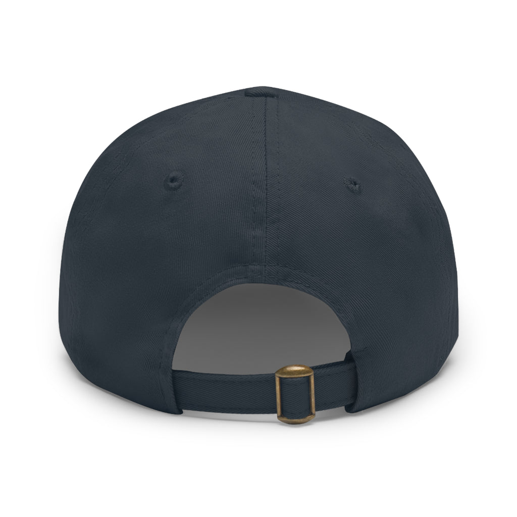 Grouper Leather Patch Dad Hat — RTBF Fishing Logo Cap