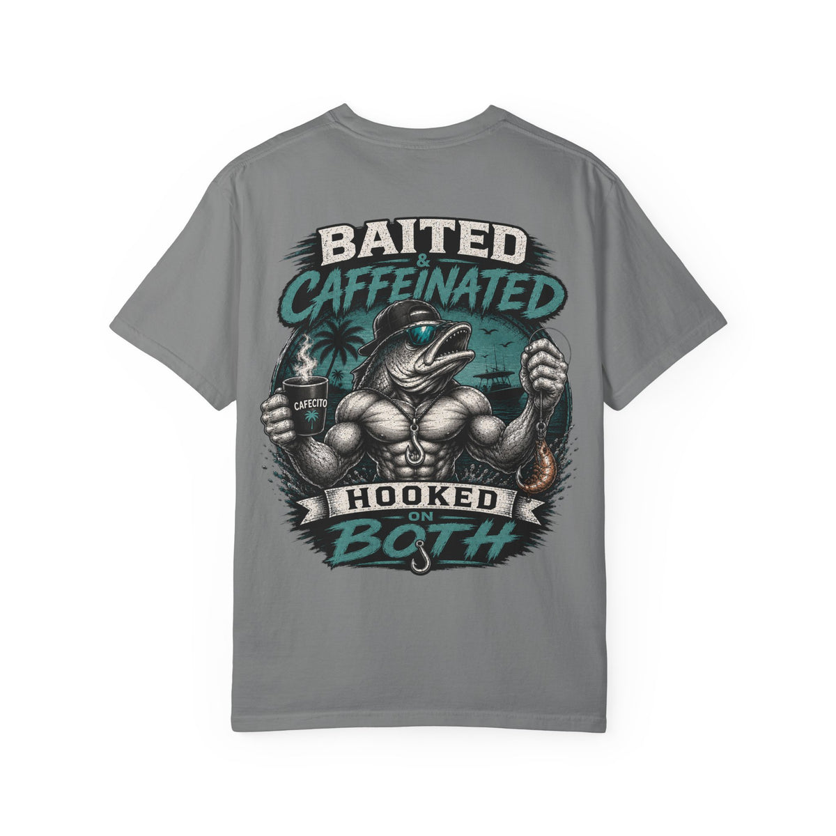 Baited Caffeinated Hooked on Both T-Shirt
