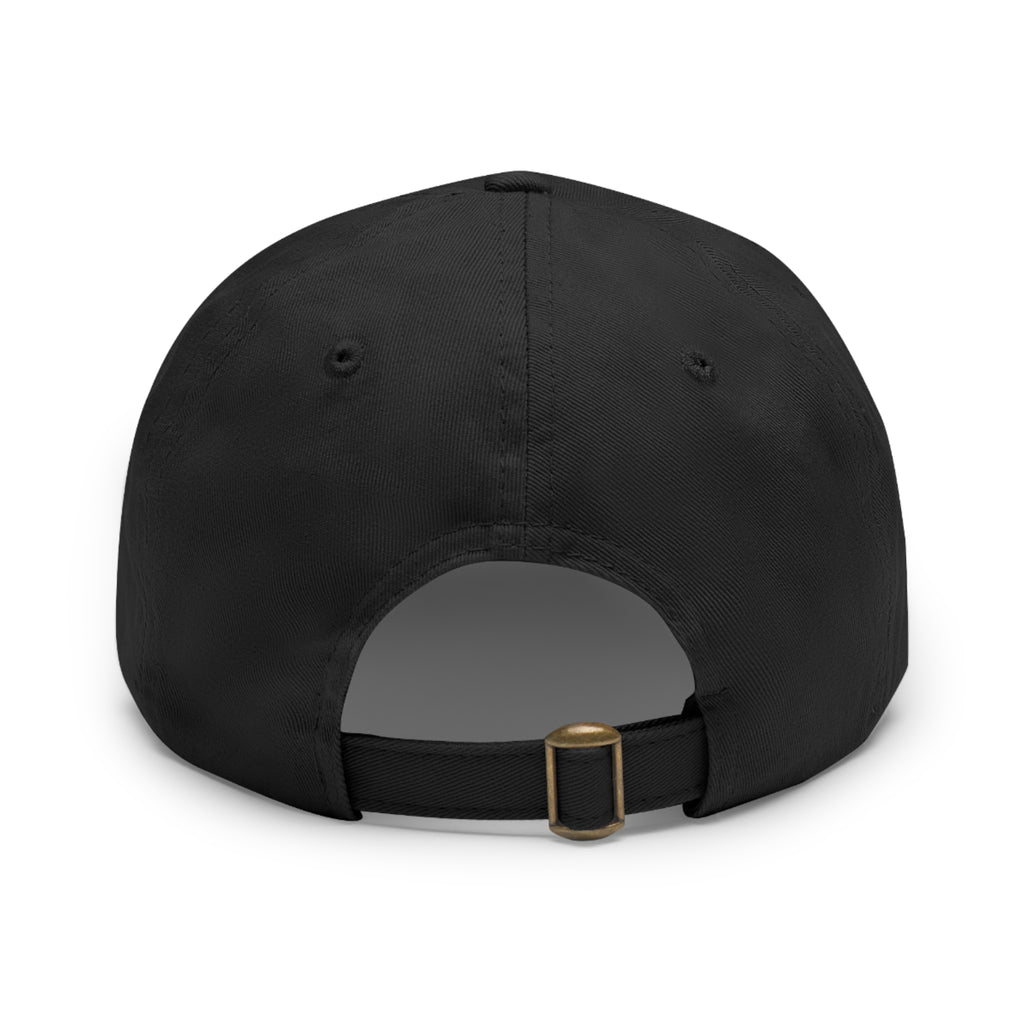Grouper Leather Patch Dad Hat — RTBF Fishing Logo Cap