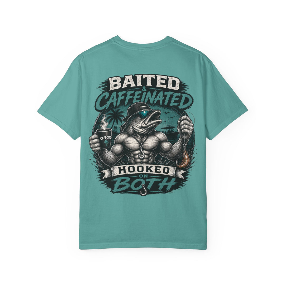 Baited Caffeinated Hooked on Both T-Shirt