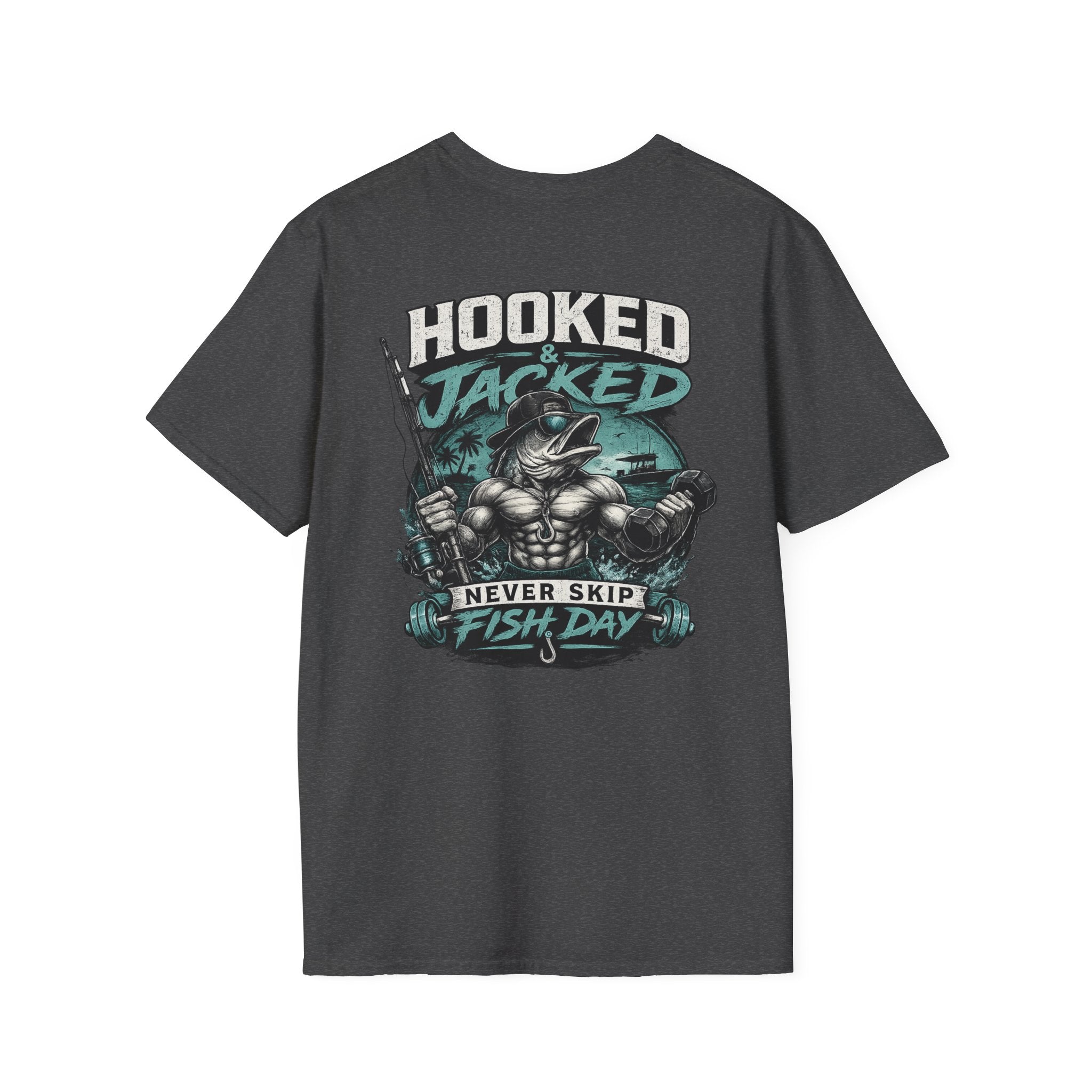 Hooked & Jacked Minimal Logo T-Shirt — Casual Graphic Tee for Everyday Wear