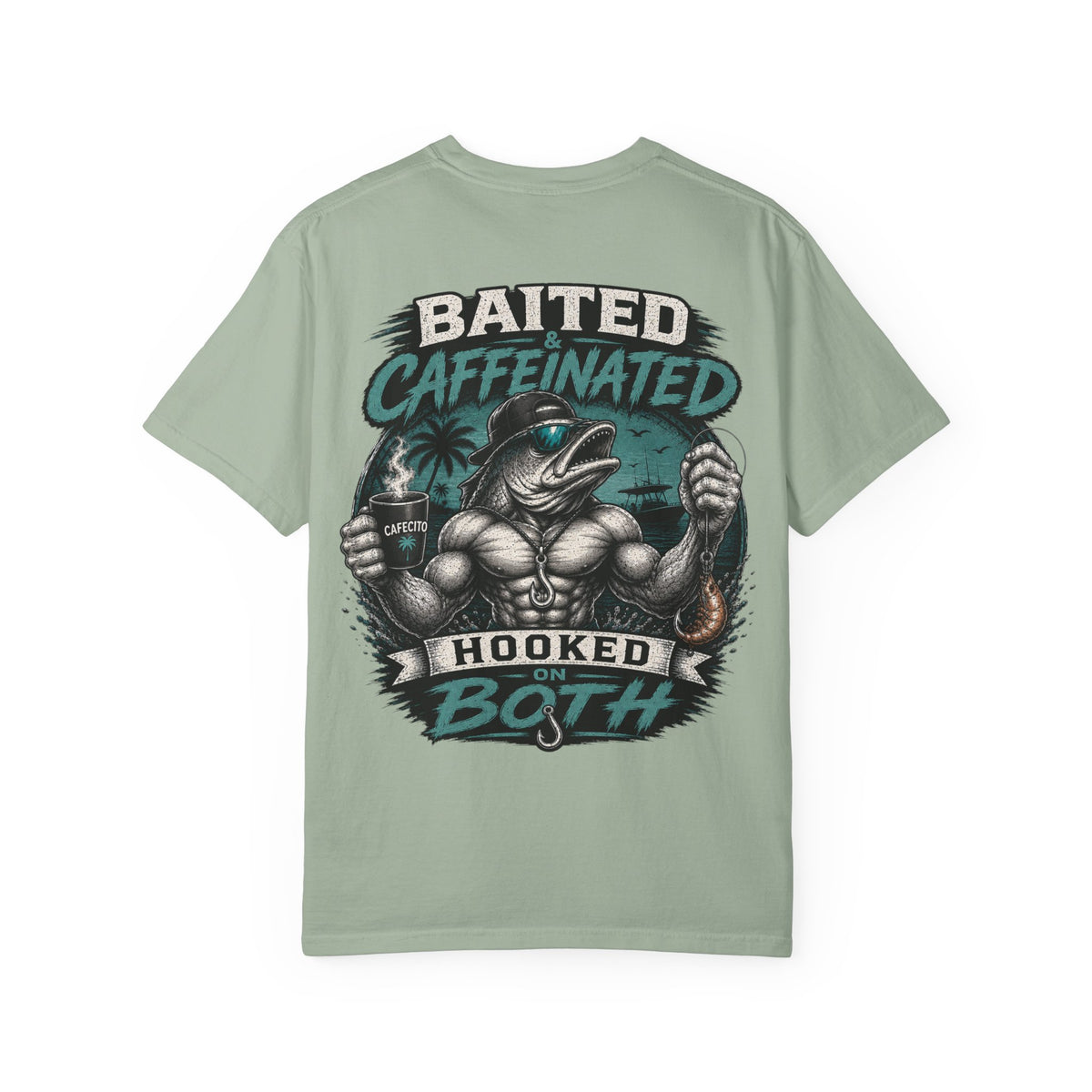 Baited Caffeinated Hooked on Both T-Shirt