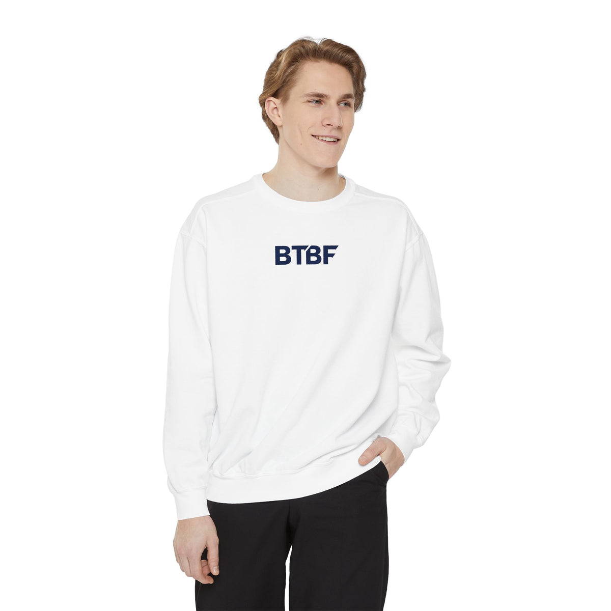 Sweatshirt — BTBF American Flag Boat Graphic Crewneck