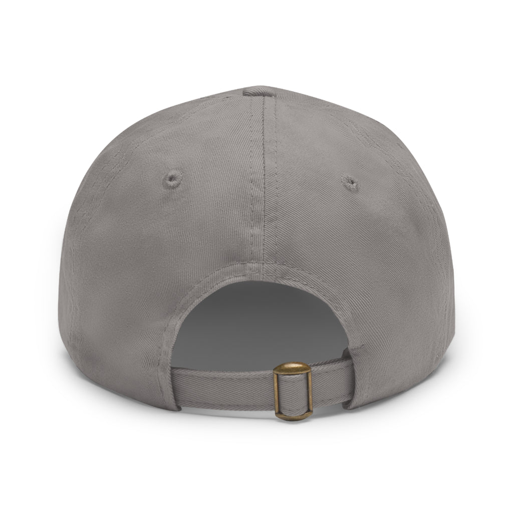 Grouper Leather Patch Dad Hat — RTBF Fishing Logo Cap