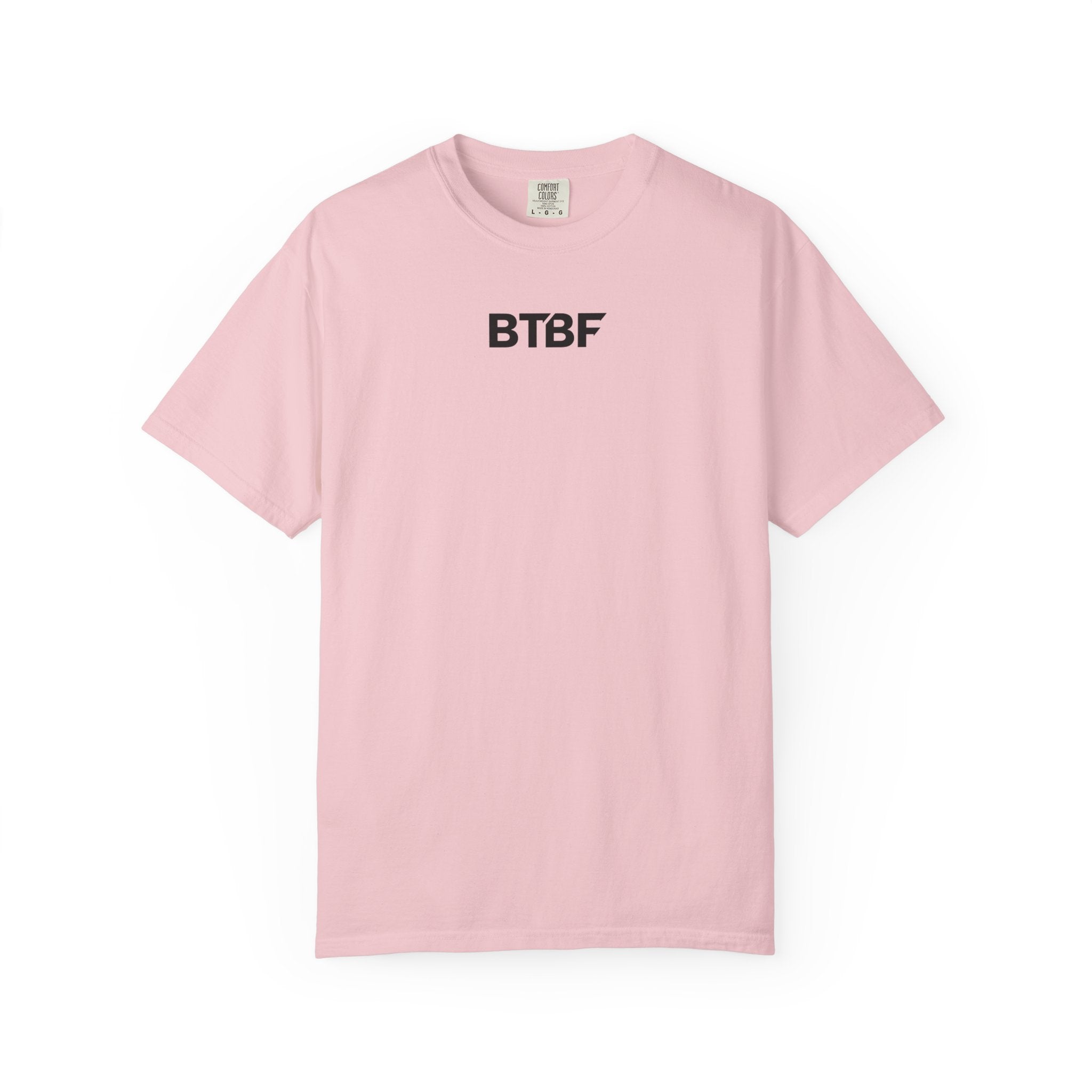 T-Shirt — "BTBF" Front / "How It Started" Fishing Game Back Graphic
