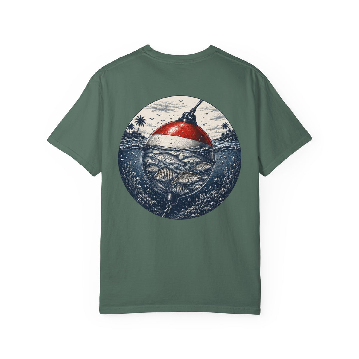 Fishing Buoy T-Shirt — Vintage Ocean Fish Graphic Tee (BTBF)